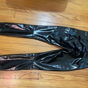 Spanx Faux Patent Leather Leggings, size small